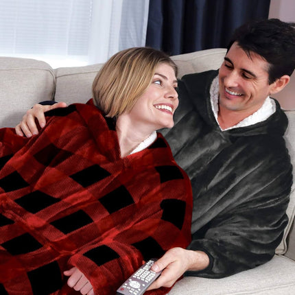 Ontel Huggle Hoodie, Buffalo Plaid, One Size