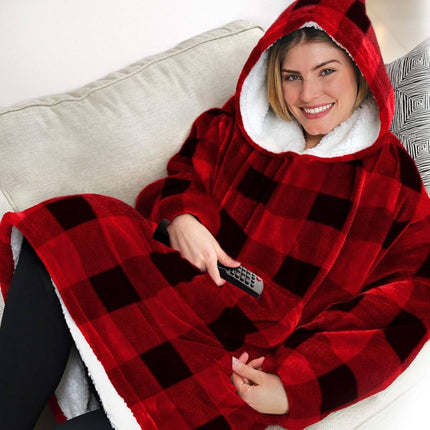 Ontel Huggle Hoodie, Buffalo Plaid, One Size