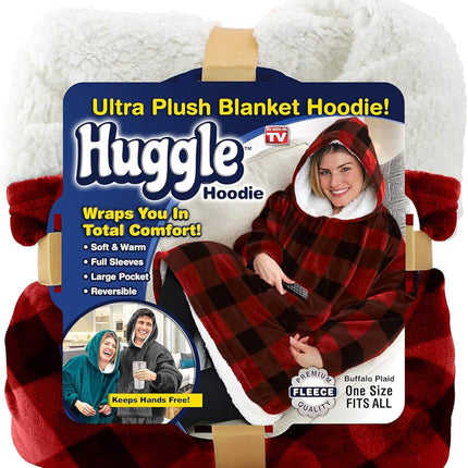 Ontel Huggle Hoodie, Buffalo Plaid, One Size