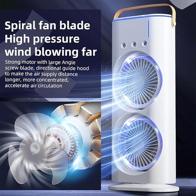 Portable USB Mist Spray Fan - Double Ended Air Cooler