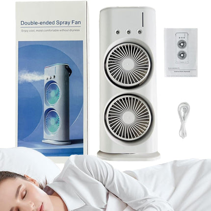 Portable USB Mist Spray Fan - Double Ended Air Cooler