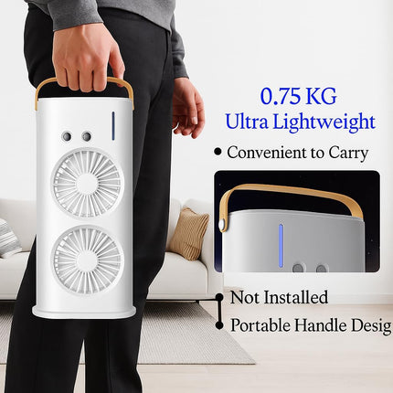 Portable USB Mist Spray Fan - Double Ended Air Cooler